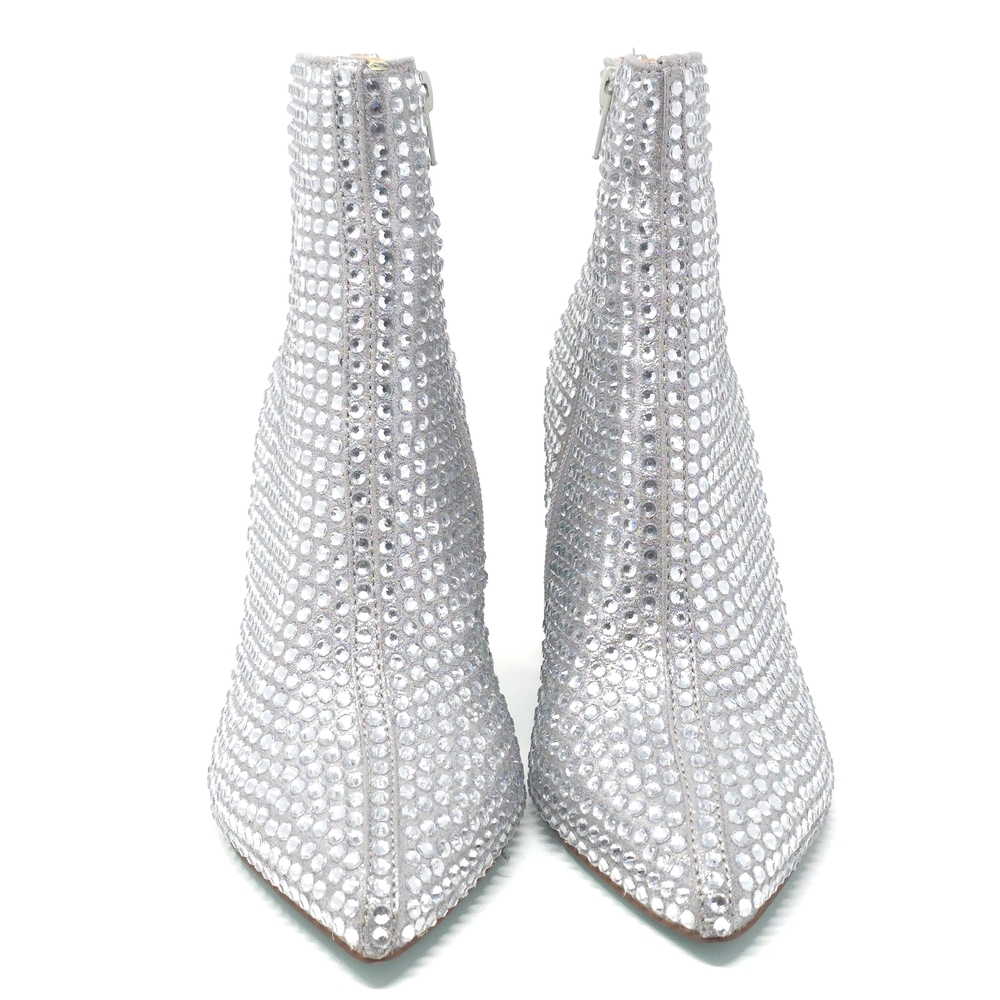 Betsey Johnson Colby Boots Silver Blok Heel 9M - Picture 3 of 13